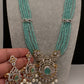 CZ Beads Long Color Stone Necklace - MintGreen