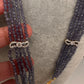 CZ Beads Long Color Stone Necklace - Purple