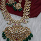 Ethnic Mango Mala Traditional Kemp Long Necklace - 