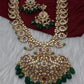 Ethnic Mango Mala Traditional Kemp Long Necklace - 