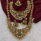 Traditional Matte Goddess Lakshmi Combo Necklace Set - 