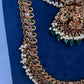 Traditional Matte Goddess Lakshmi Peacock Combo Necklace Set - 