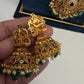 Traditional Matte Goddess Lakshmi Peacock Combo Necklace Set - 