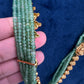 Nakshi Matte Goddess Lakshmi Emerald Long Necklace - 