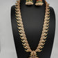 CZ 4-1 Mango Mala Long Necklace Comes with 3 Pendents and Jhumkas - 