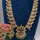 CZ Chandballi Mango Mala Long Necklace - 