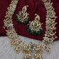 CZ Chandballi Mango Mala Long Necklace - 