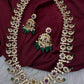CZ Floral Mango Mala Long Necklace - 