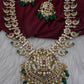 CZ Floral Mango Mala Long Necklace - 