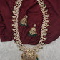 CZ Floral Mango Mala Long Necklace - 