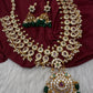 CZ Floral Mango Mala Long Necklace - 