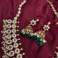 CZ Floral Mango Mala Long Necklace - 