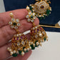 CZ Floral Mango Mala Long Necklace - 