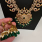 CZ Peacock Mango Mala Long Necklace - 
