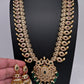 CZ Peacock Mango Mala Long Necklace - 