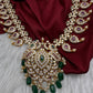 CZ Peacock Mango Mala Long Necklace - 