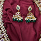 CZ Peacock Mango Mala Long Necklace - 