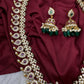 CZ Peacock Mango Mala Long Necklace - 