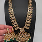 CZ Peacock Mango Mala Long Necklace - 