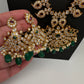 CZ Peacock Mango Mala Long Necklace - 