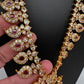 CZ Peacock Mango Mala Long Necklace - 