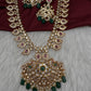 CZ Peacock Mango Mala Long Necklace - 