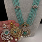 CZ Beads Peacock Long Color Stone Necklace - MintGreen