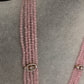CZ Beads Peacock Long Color Stone Necklace - Pink