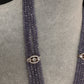 CZ Beads Peacock Long Color Stone Necklace - Purple