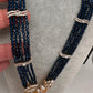 CZ Beads Birdie Long Color Stone Necklace - Blue