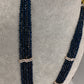 CZ Beads Birdie Long Color Stone Necklace - Blue