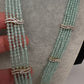 CZ Beads Birdie Long Color Stone Necklace - MintGreen
