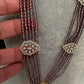 CZ Beads Birdie Long Color Stone Necklace - Purple
