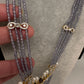 CZ Floral Lavender Purple Beads Necklace - 