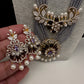 CZ Floral Lavender Purple Beads Necklace - 