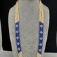 CZ Pearls Beads Long Necklace - Blue