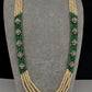 CZ Pearls Beads Long Necklace - Green