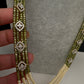 CZ Pearls Beads Long Necklace - OliveGreen