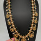 Matte Goddess Lakshmi Elephant Long Necklace - Green
