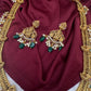 Matte Goddess Lakshmi Jalebi Long Necklace - 