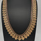 Matte Goddess Lakshmi Kassu Coin Long Antique Matte Necklace - 