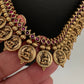 Matte Goddess Lakshmi Kassu Coin Long Antique Matte Necklace - 
