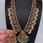 Matte Kempu Floral Goddesss Lakshmi Long Necklace - 