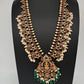 Matte Kempu Floral Goddesss Lakshmi Long Necklace - 