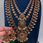Matte Kempu Long Multi Layer Necklace - 