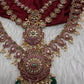 Matte Kempu Long Multi Layer Necklace - 