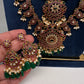 Matte Kempu Long Multi Layer Necklace - 