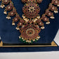 Matte Kempu Long Multi Layer Necklace - 