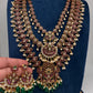 Matte Kempu Long Multi Layer Necklace - 