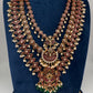 Matte Kempu Long Multi Layer Necklace - 